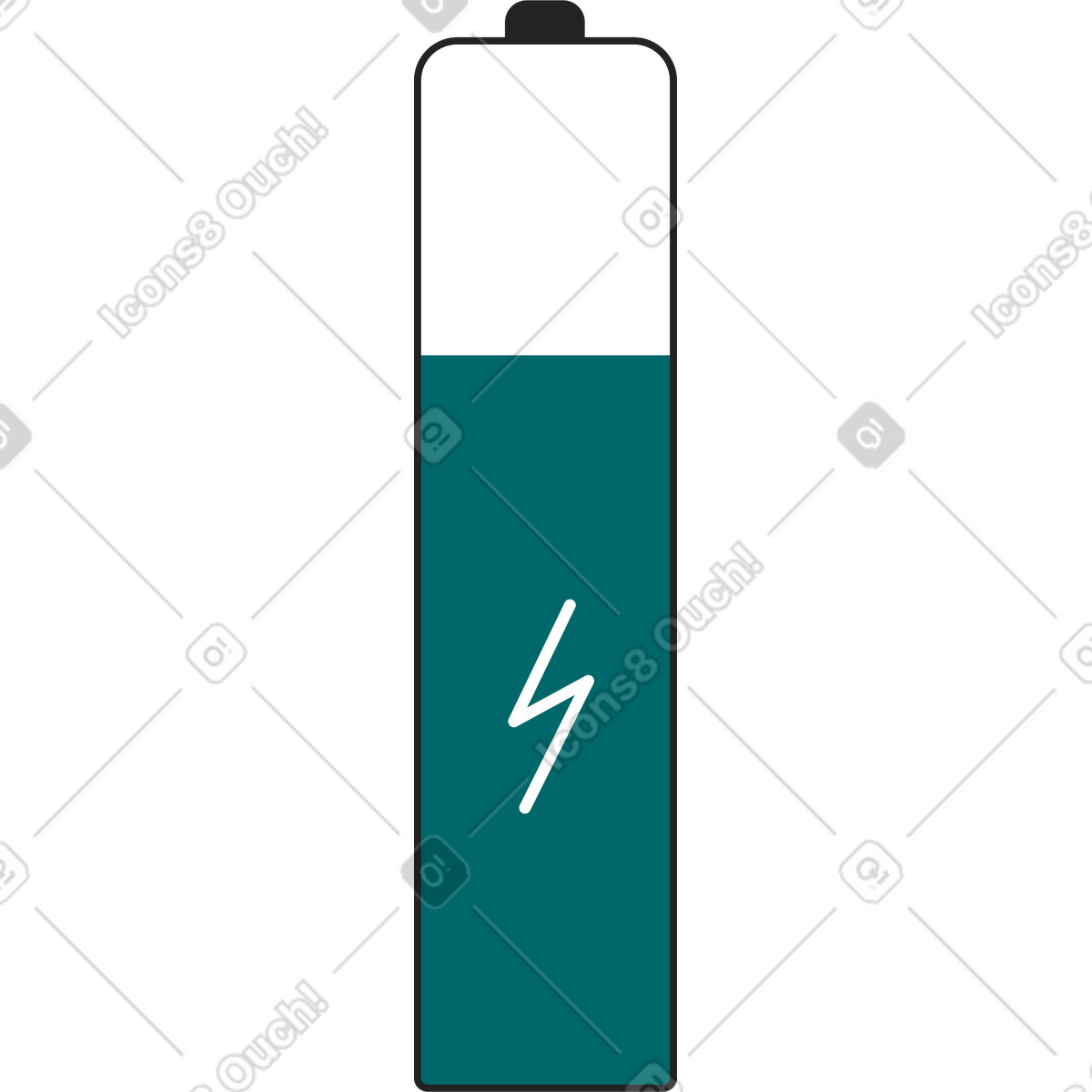 Batterie-Illustration im Sammy Line-Stil als Download in PNG, SVG