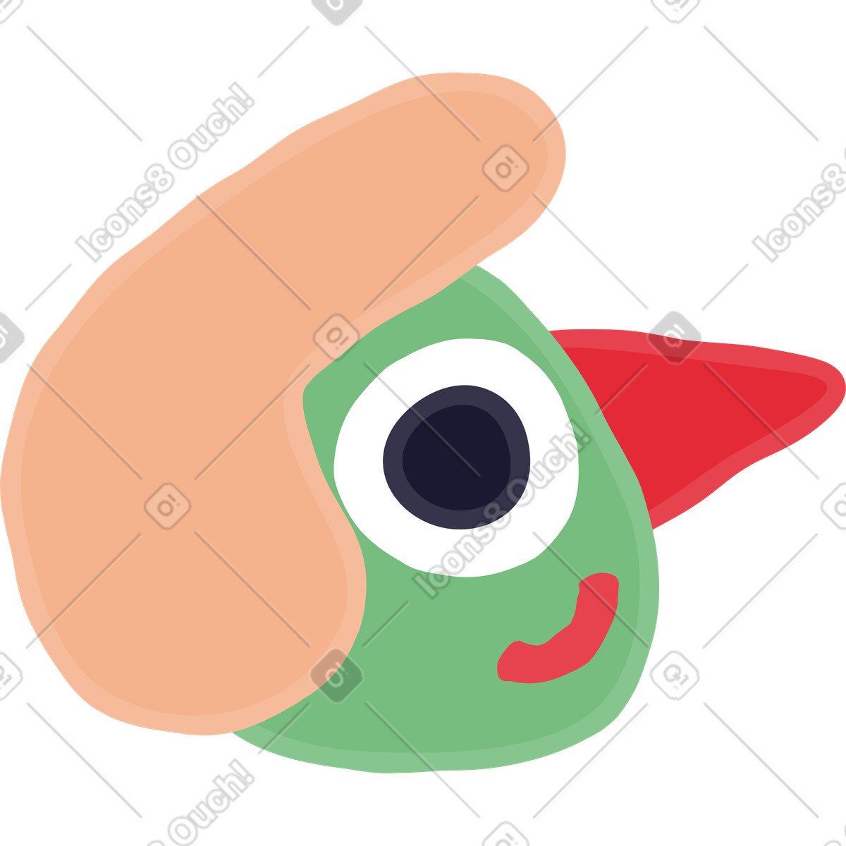 Illustration Tête dans le style Stripy à télécharger aux formats PNG, SVG