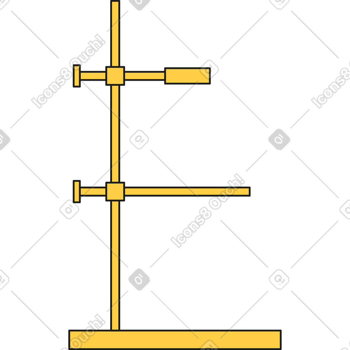 Ilustración Soporte vertical en estilo Conifer a descargar en PNG y SVG