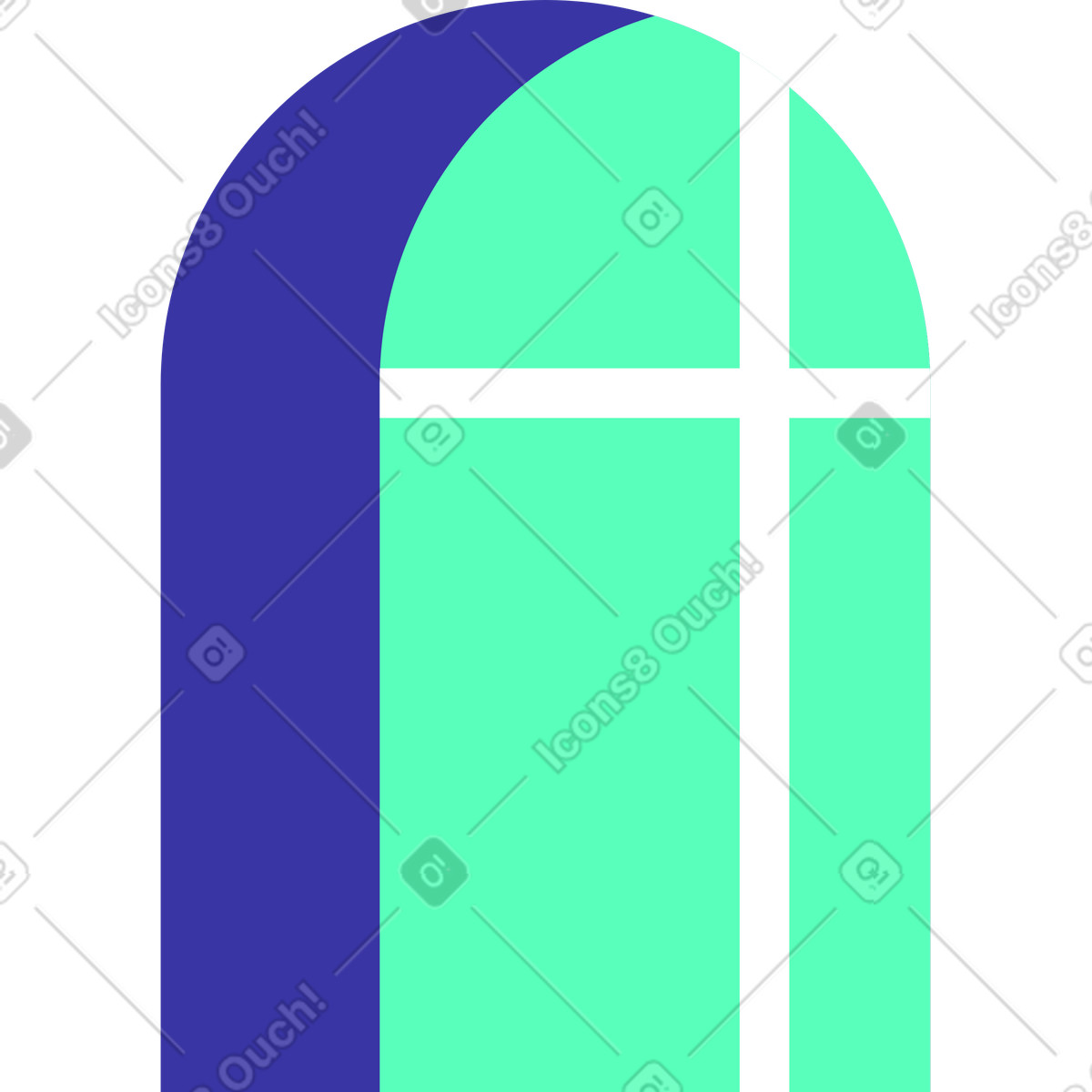 Finestra illustrazione in stile Bright scarica in PNG, SVG