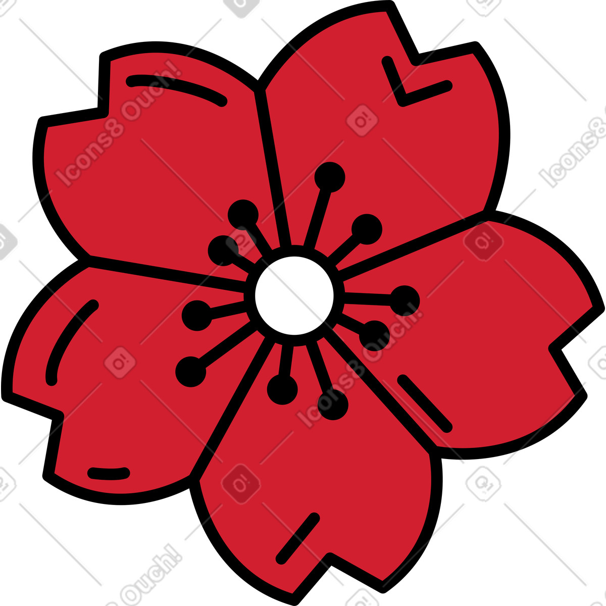 下载 Ruby 风格的 樱花 插画，支持 PNG、SVG 格式
