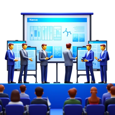 Experts presenting their pharmaceutical findings at a scientific conference