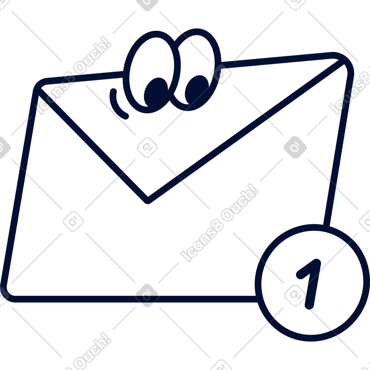Illustration Nouveau message dans le style Blink à télécharger aux formats PNG, SVG