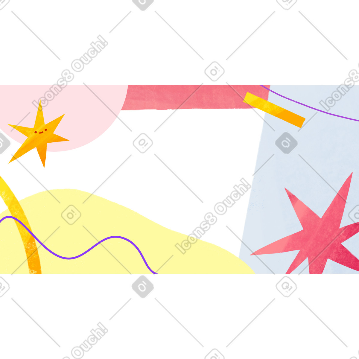 下载 Bonbon 风格的 装饰明亮的背景 插画，支持 PNG、SVG 格式