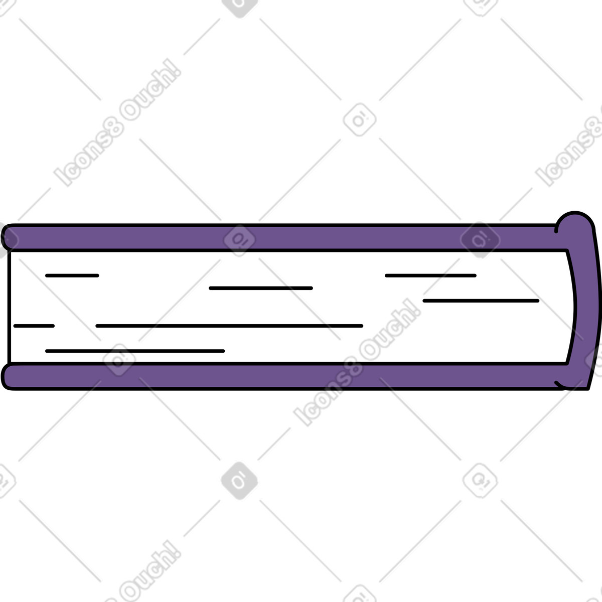 Purple book illustration in Bloom style download in PNG, SVG