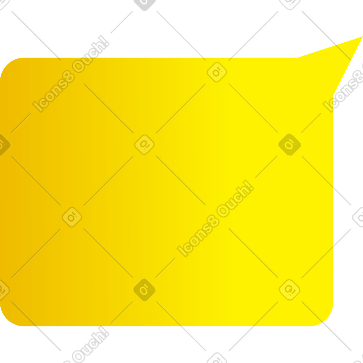 Ilustração de Balão fala amarelo em no estilo Silky para baixar em PNG, SVG