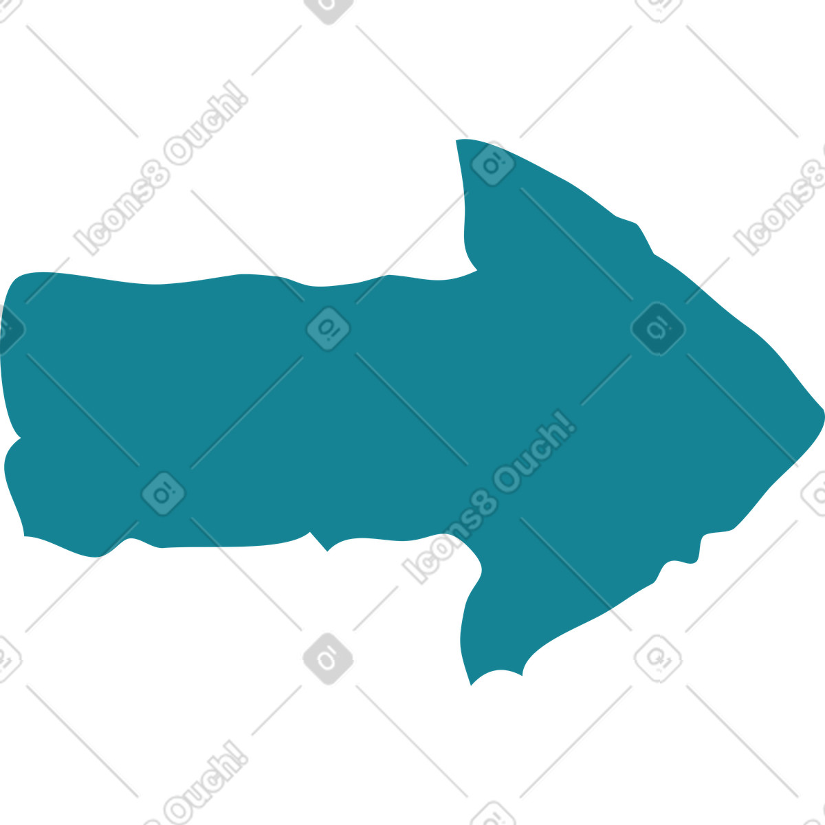 Dark blue arrow shape-Illustration im Flamenco-Stil als Download in PNG, SVG