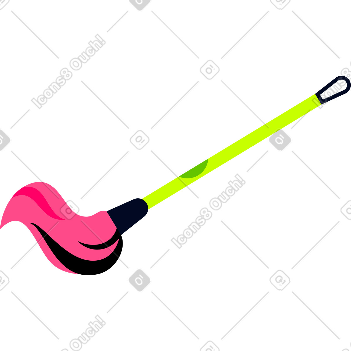 Green mop illustration in Space style download in PNG, SVG