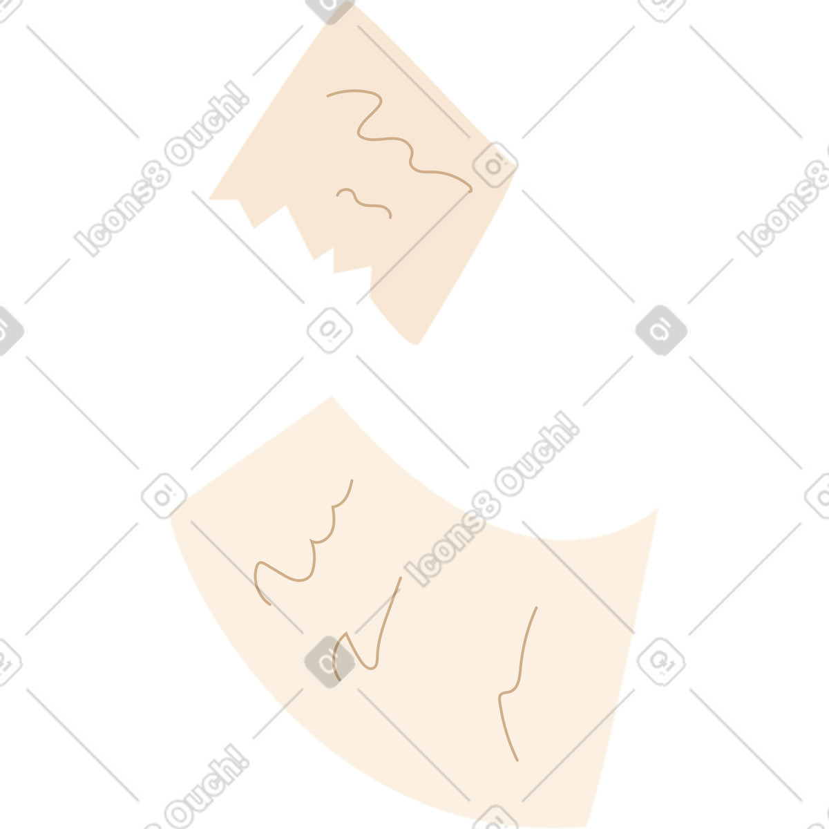 Zerrissenes papier-Illustration im Dizzy-Stil als Download in PNG, SVG
