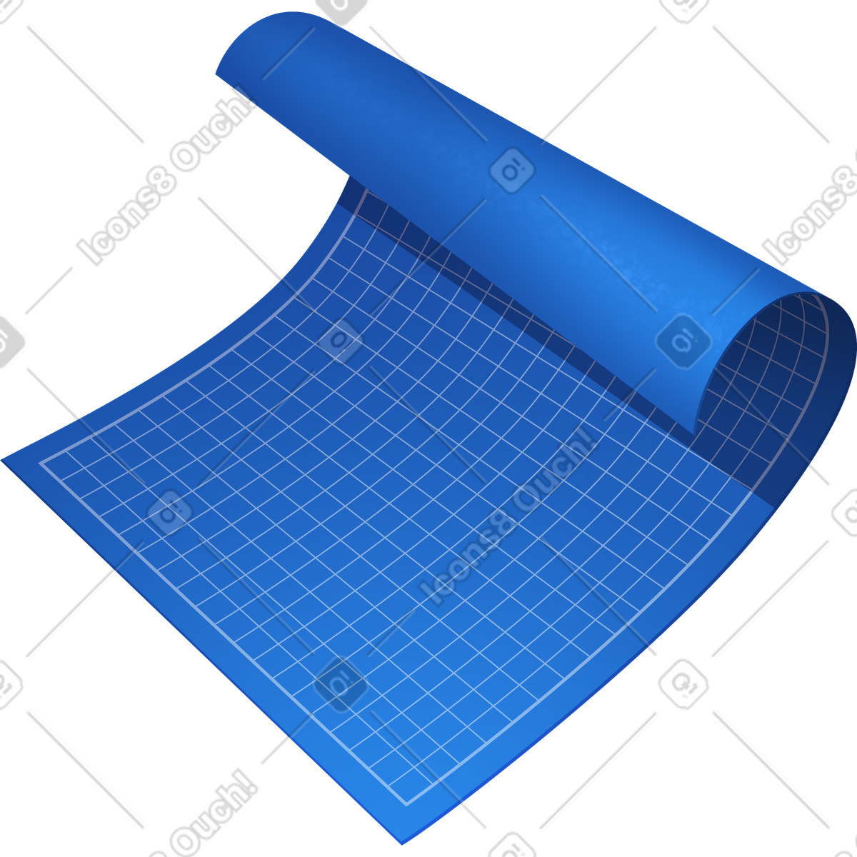 Props 스타일의 Rolled blueprint 일러스트레이션 PNG, SVG 다운로드