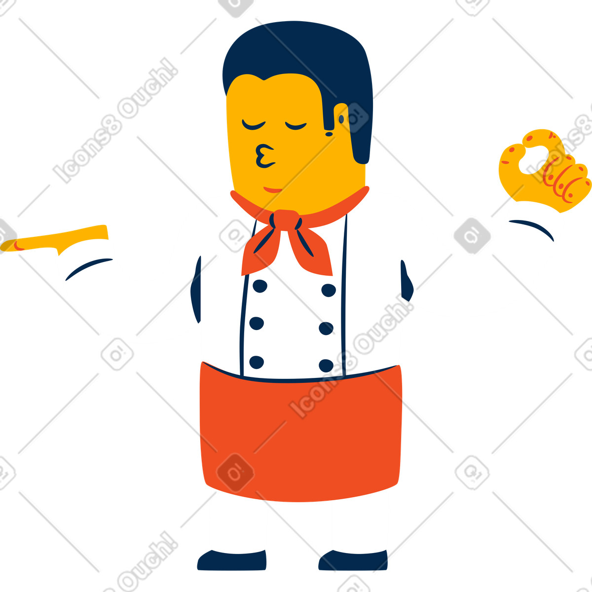 Flame スタイルの クック のイラストをPNG、SVG形式でダウンロード