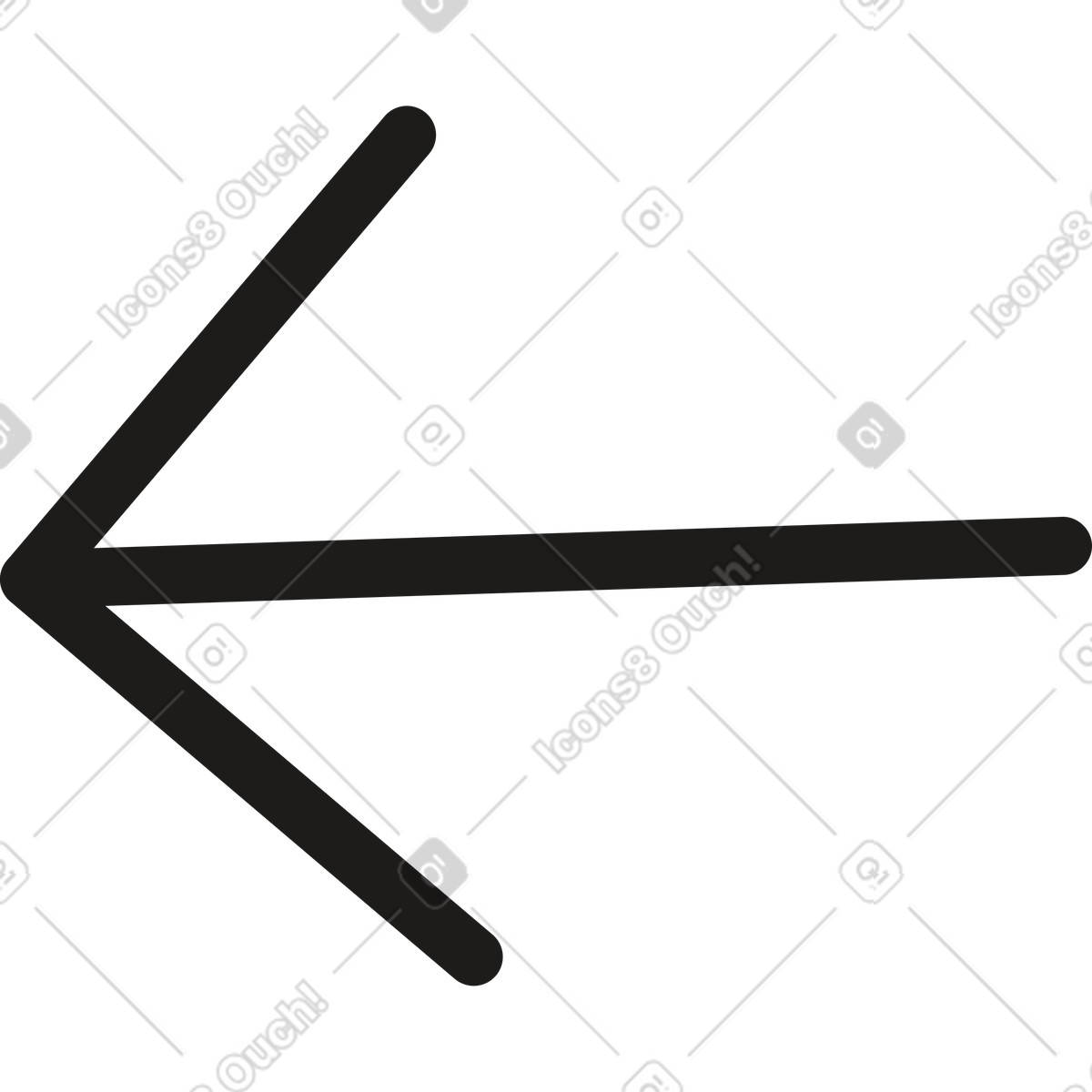 Black arrow illustration in Moji style download in PNG, SVG