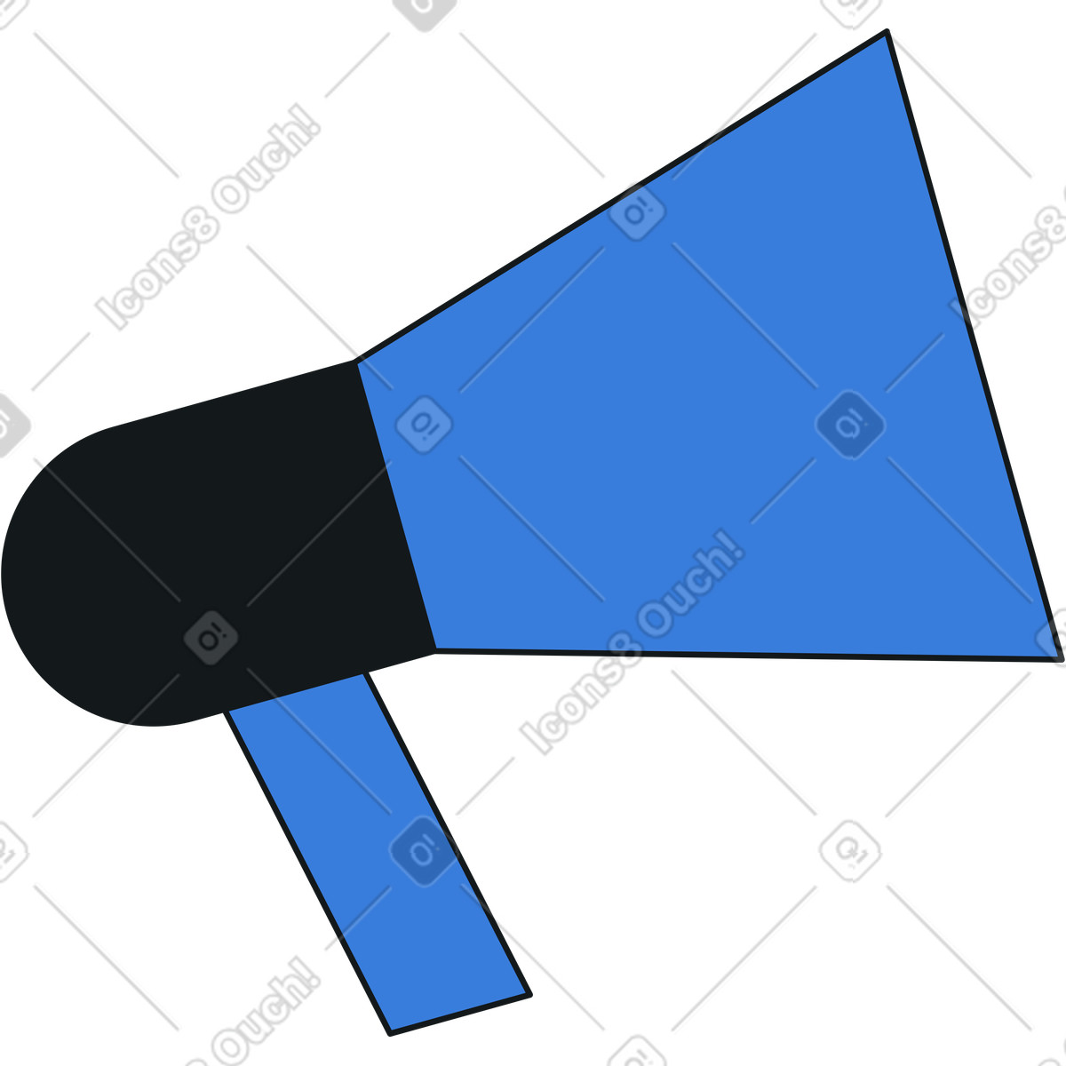 Ilustración Megáfono en estilo Midnight a descargar en PNG y SVG