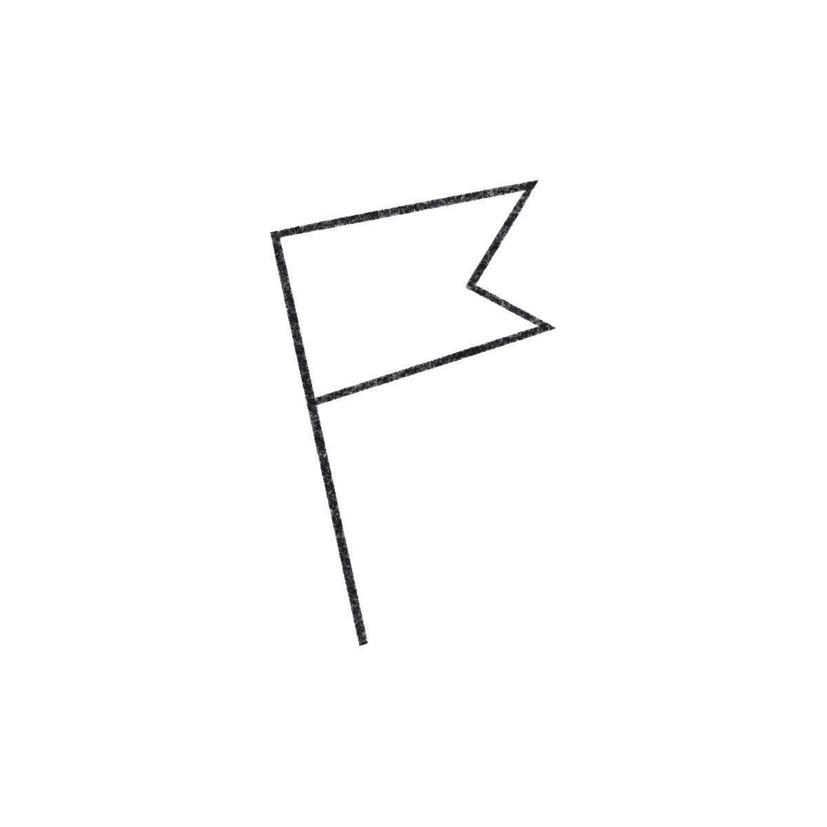 Decorative flag on a stick illustrazione in stile Bonbon Line scarica in PNG, SVG