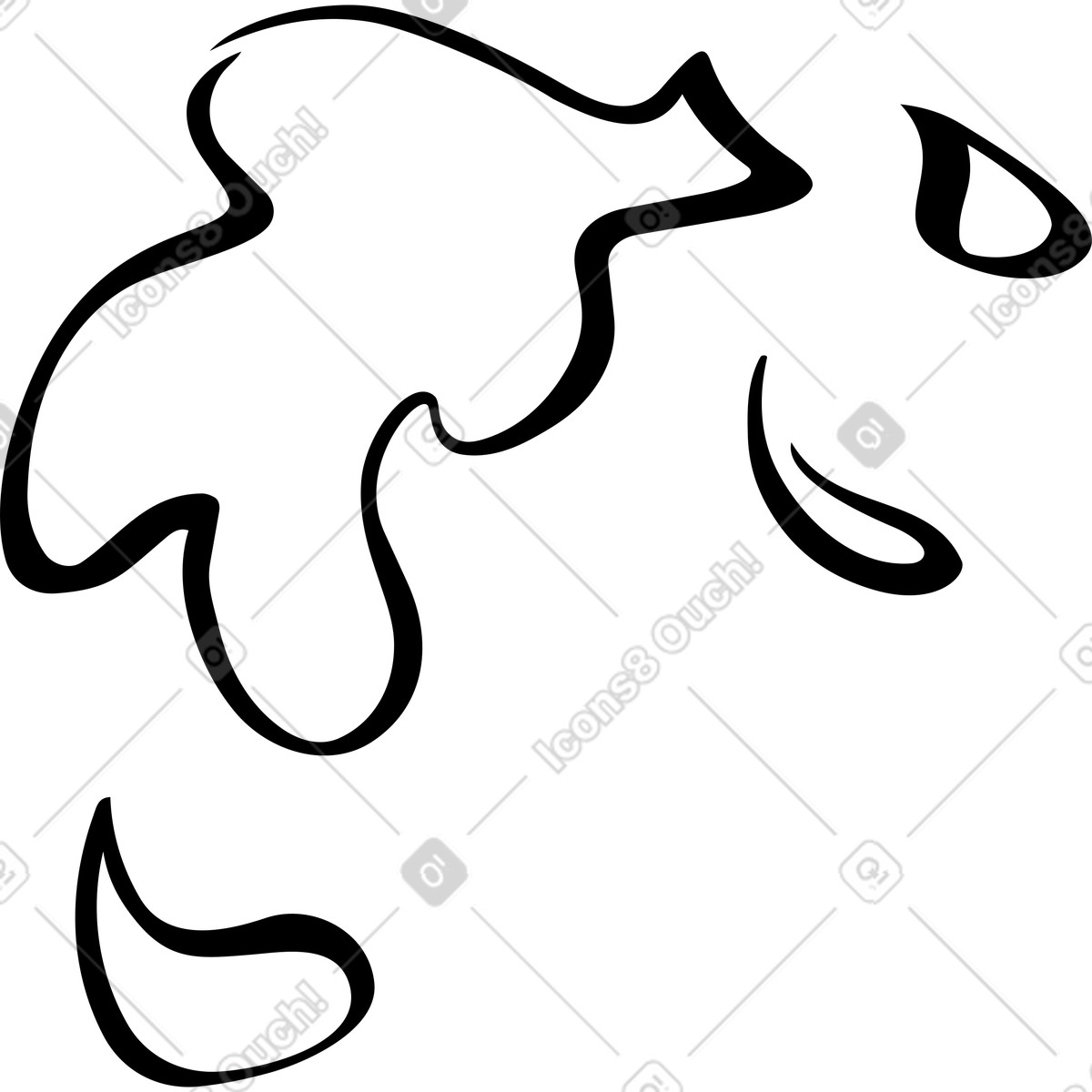Splashes illustration in Line style download in PNG, SVG