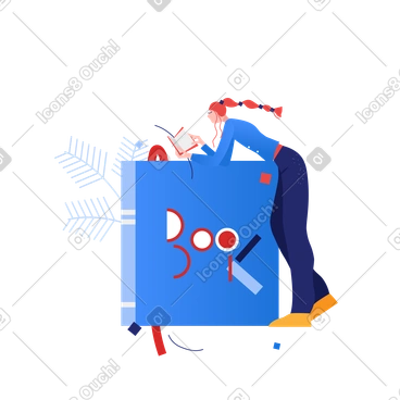 Reading a book PNG, SVG