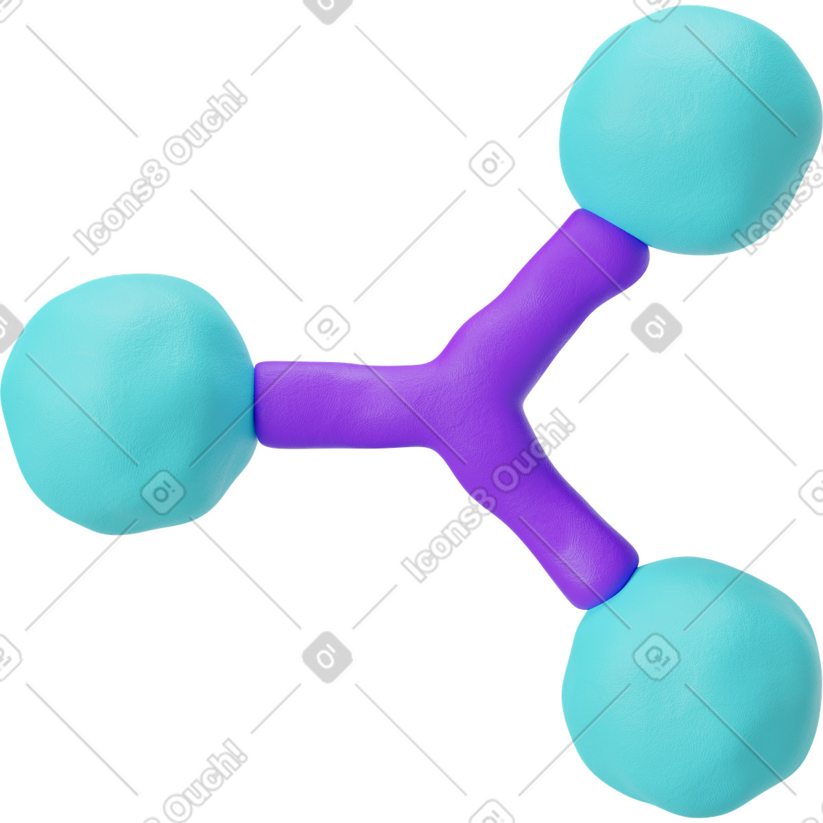 Ilustração de Símbolo conexão azul em no estilo 3D Plastilina para baixar em PNG, SVG