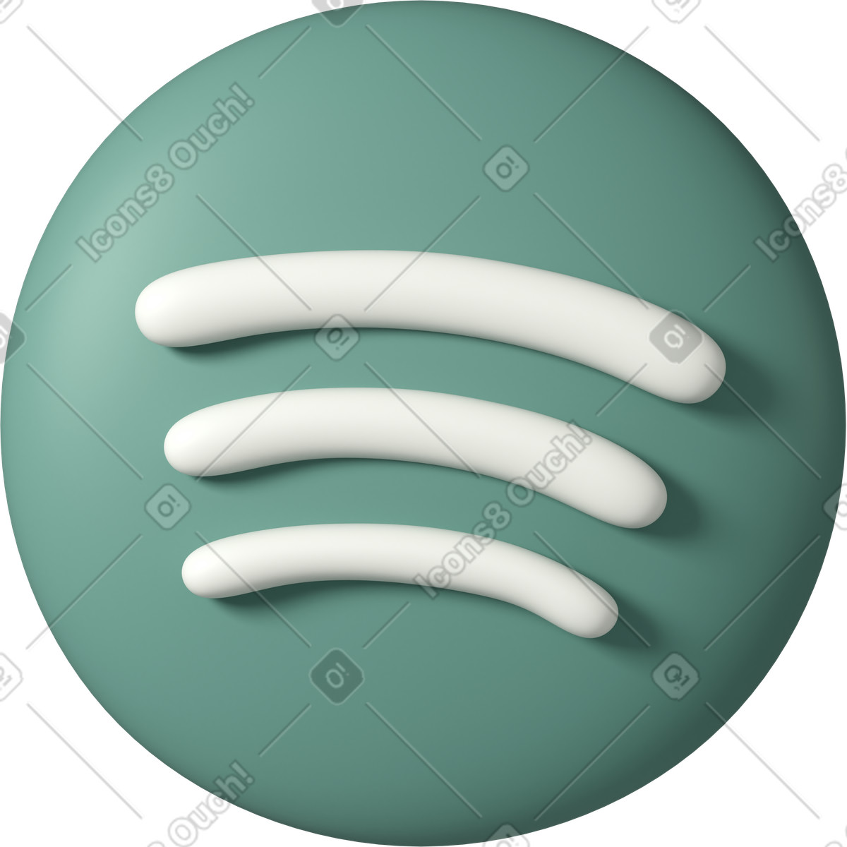 Ilustração de Spotify em no estilo 3D Casual life para baixar em PNG, SVG