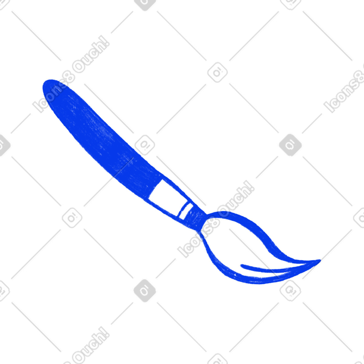 Ilustración Blue brush en estilo Biro a descargar en PNG y SVG