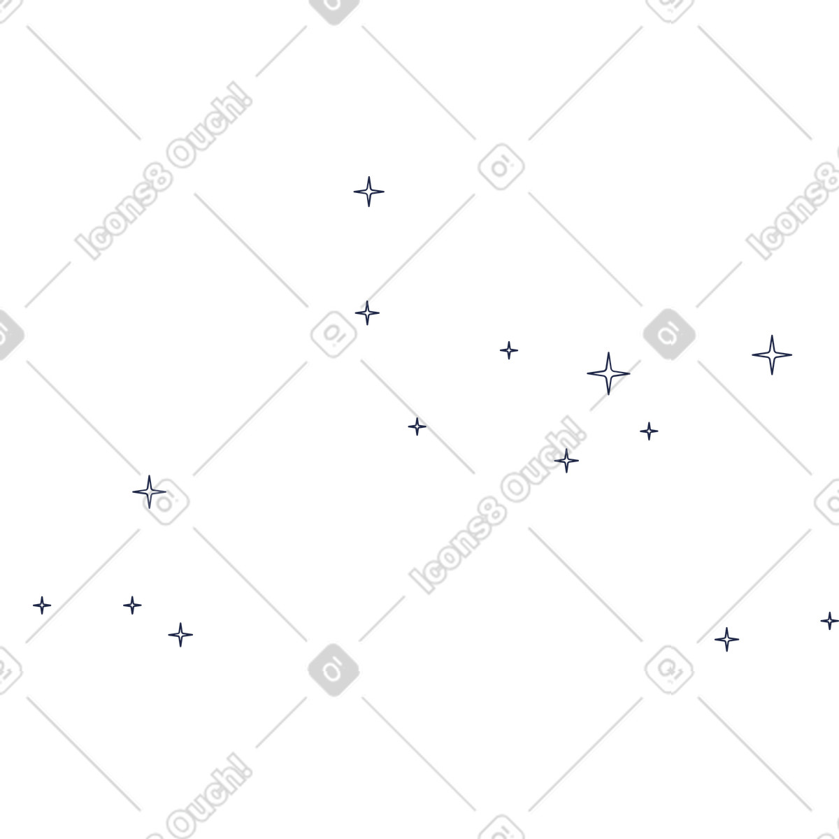 Sterne animierte Illustration im Urban Line-Stil als Download in GIF, Lottie (JSON), AE