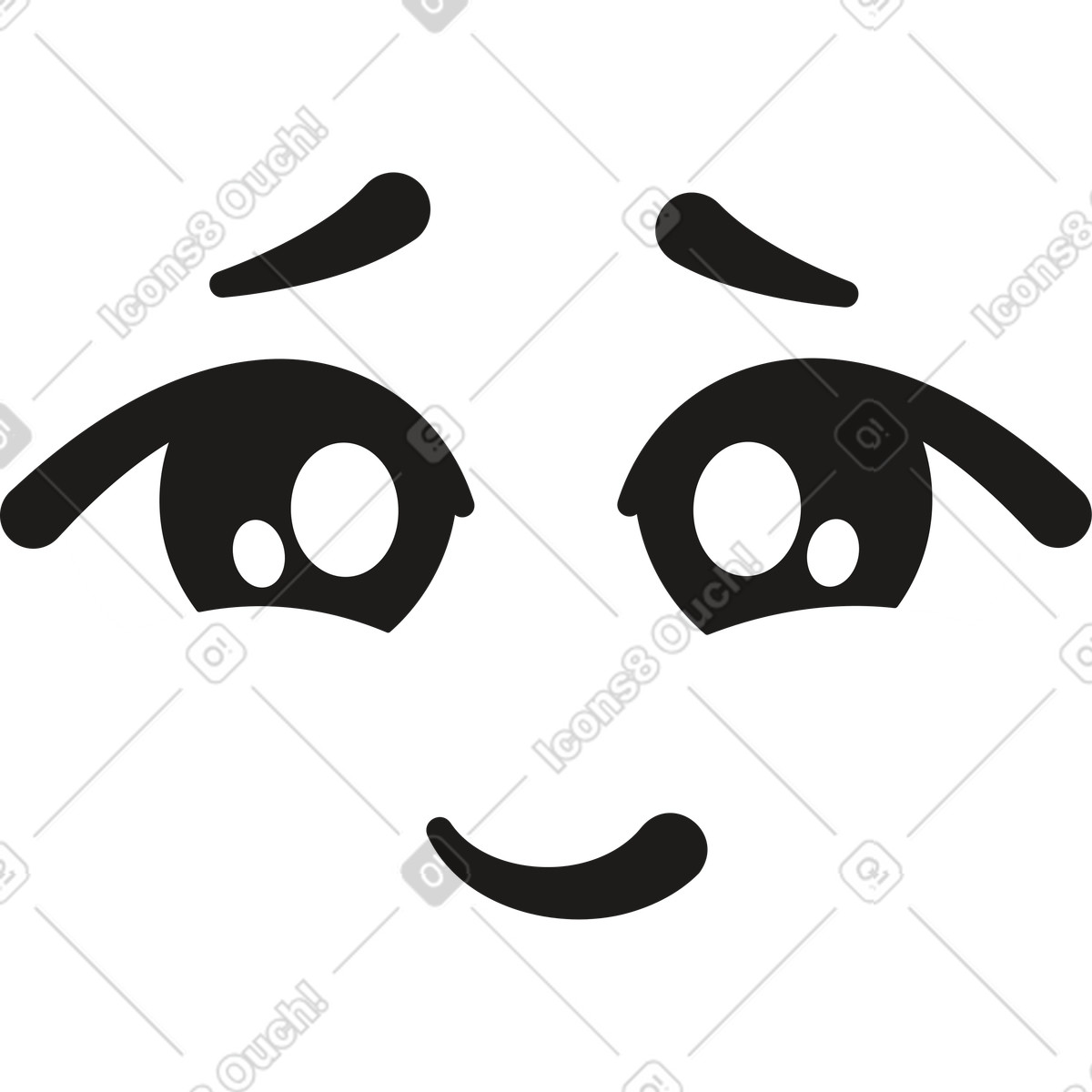 Moji スタイルの ハローで笑顔の感情 のイラストをPNG、SVG形式でダウンロード