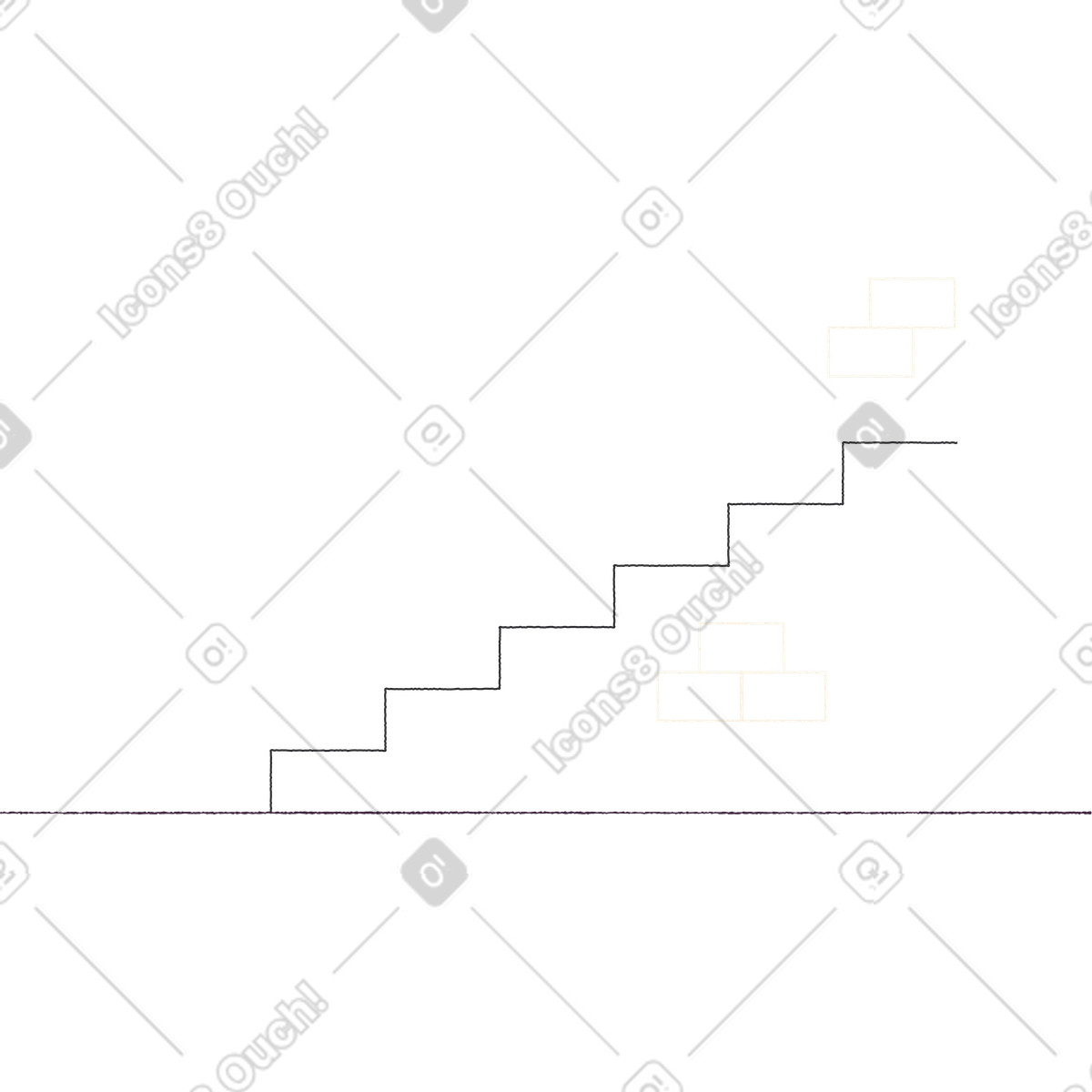 Treppe-Illustration im Pablo-Stil als Download in PNG, SVG