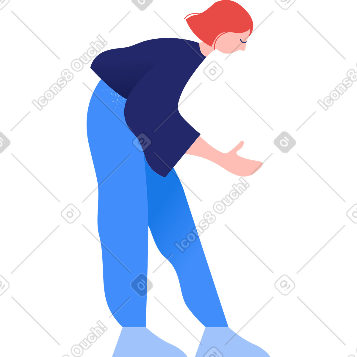 Clip スタイルの Woman のイラストをPNG、SVG形式でダウンロード