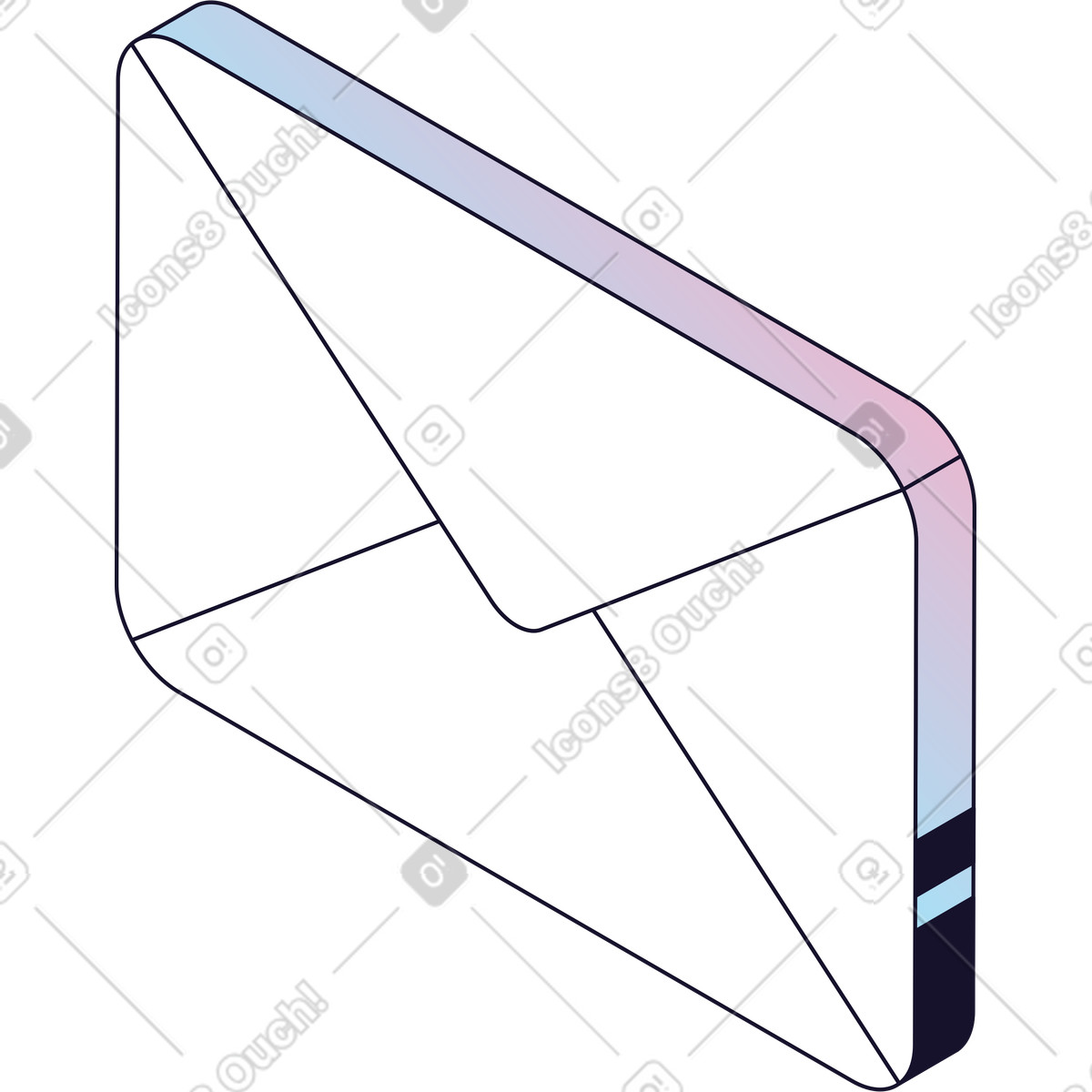 Node スタイルの 白い手紙 のイラストをPNG、SVG形式でダウンロード