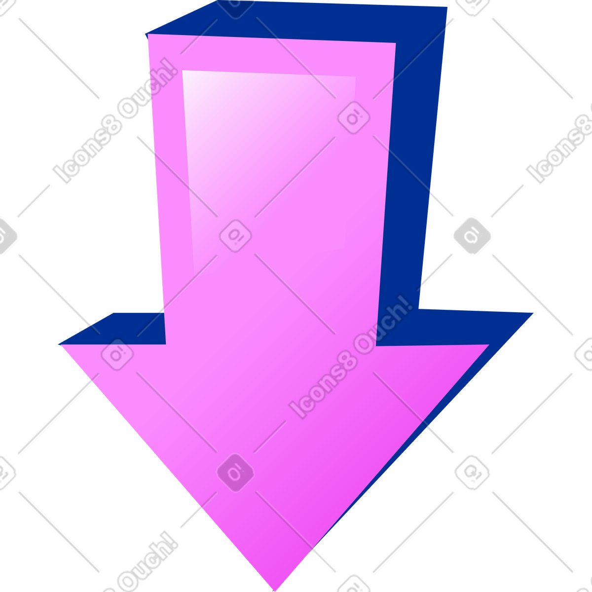 Illustration La flèche dans le style Glossy à télécharger aux formats PNG, SVG