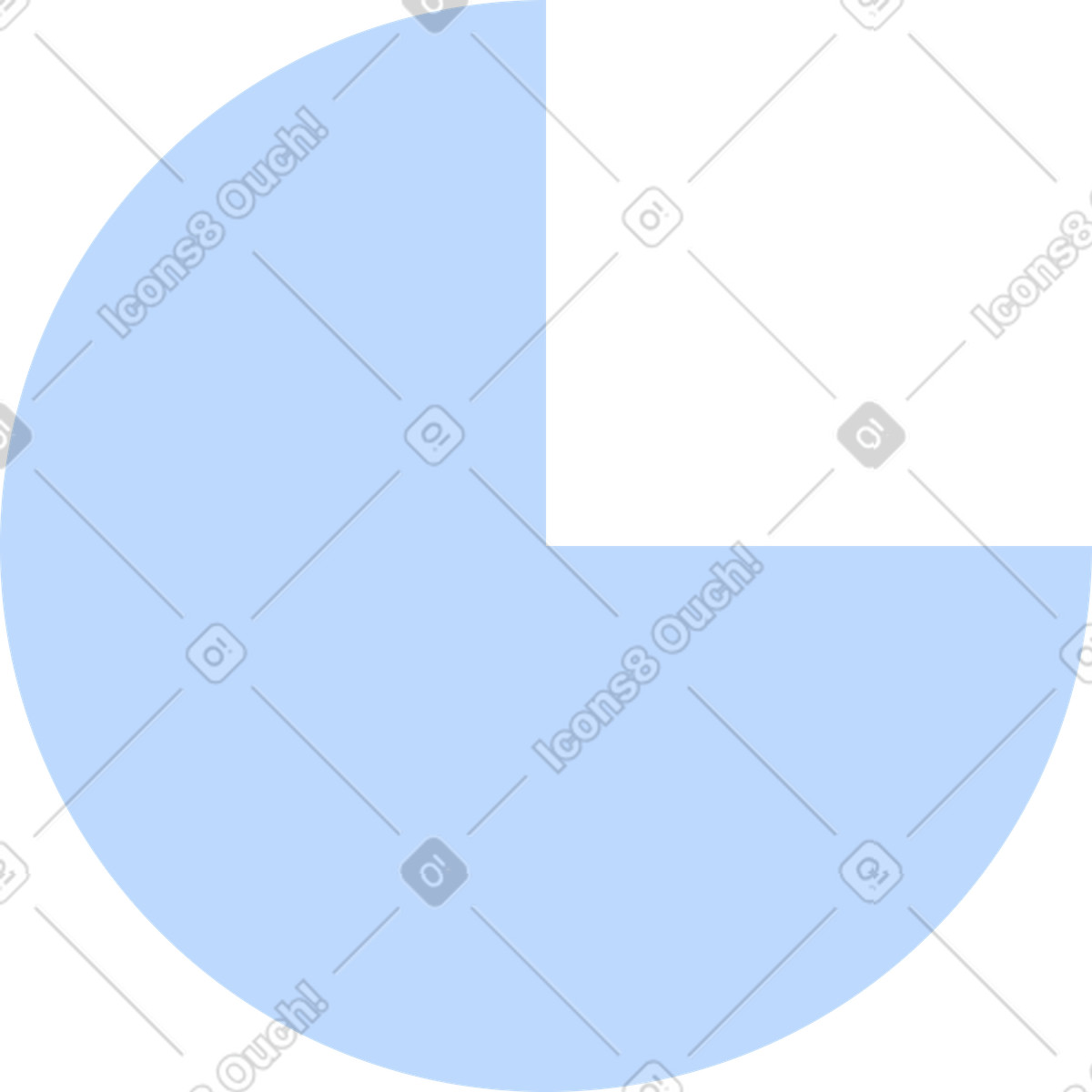 Blue chart shape illustrazione in stile Marginalia scarica in PNG, SVG