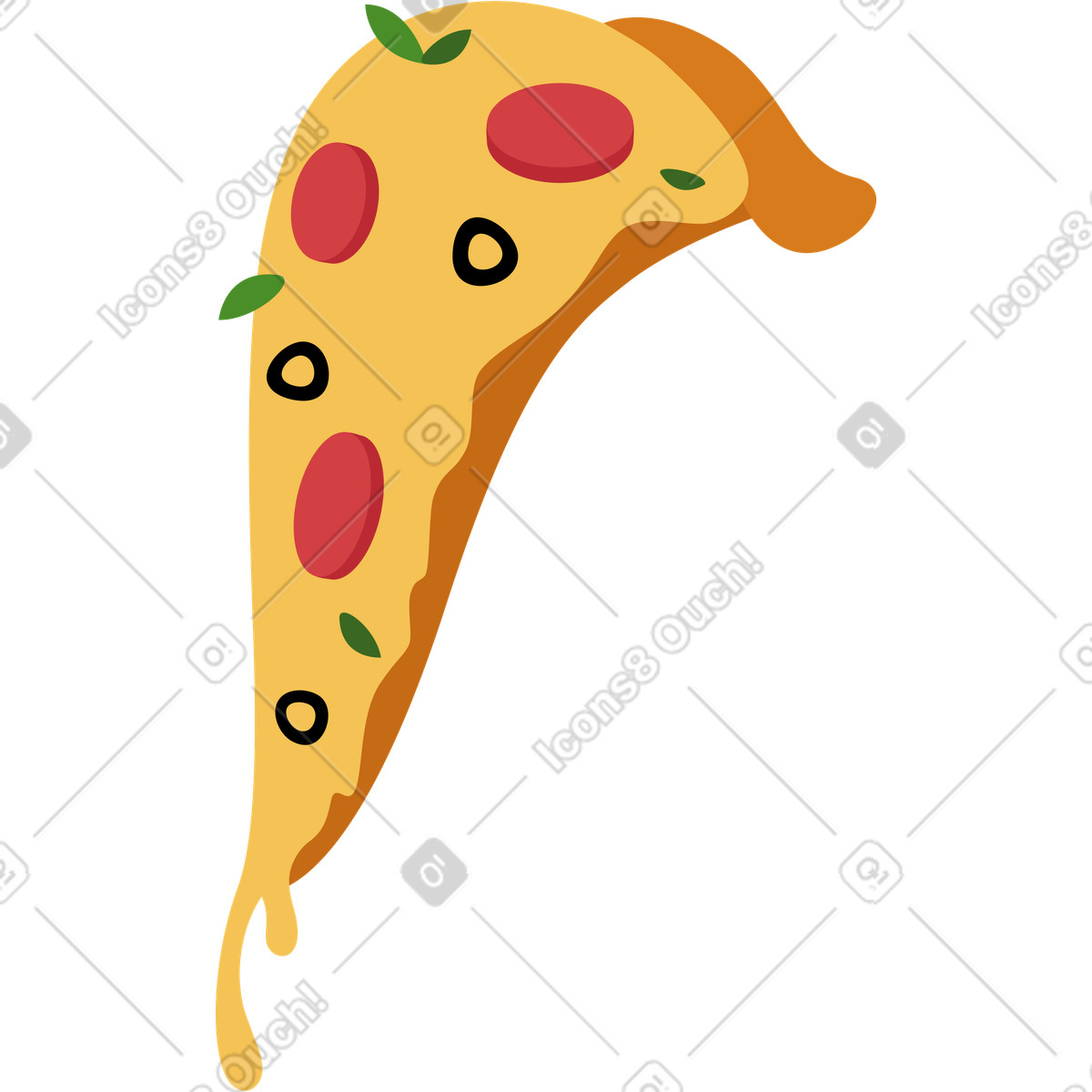 Illustration Part de pizza dans le style Lagom à télécharger aux formats PNG, SVG