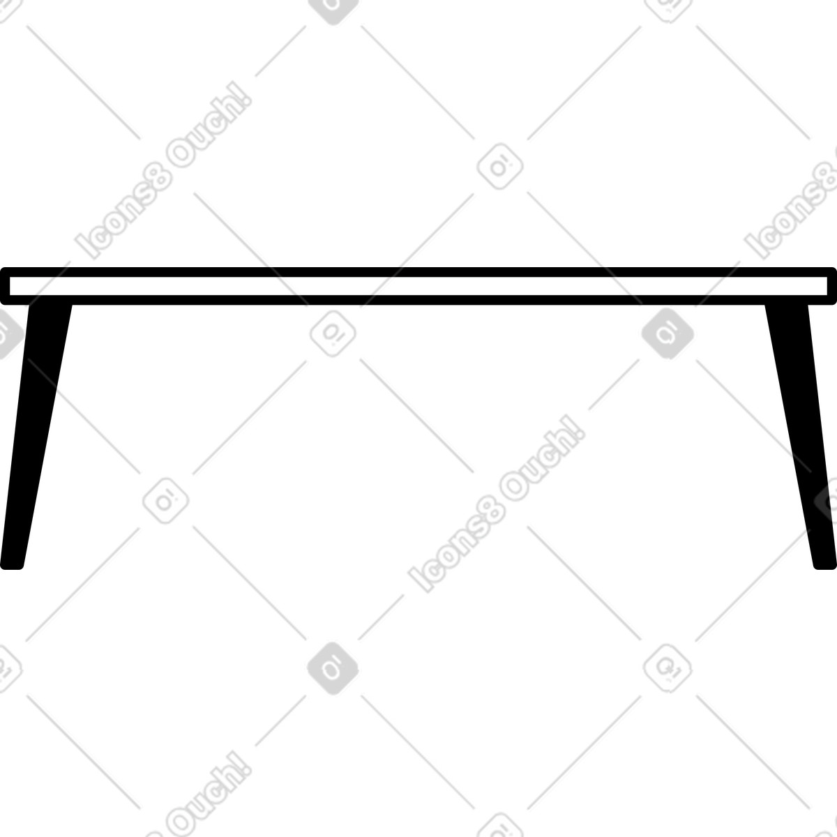 Tavolo illustrazione in stile Transistor scarica in PNG, SVG