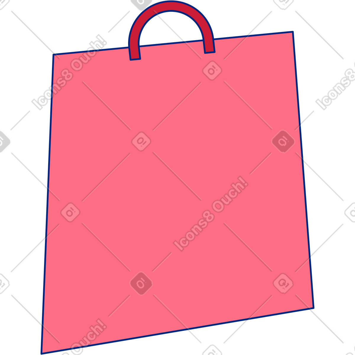 Ilustración Bolsa de la compra en estilo Neo-Sakura a descargar en PNG y SVG