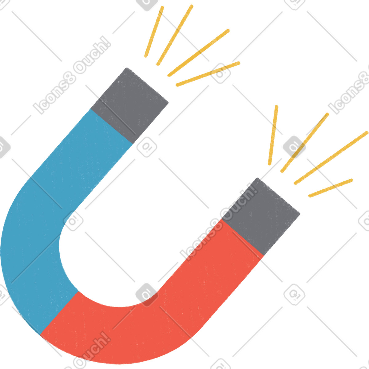 Mehrfarbiger magnet-Illustration im Tutti-Stil als Download in PNG, SVG