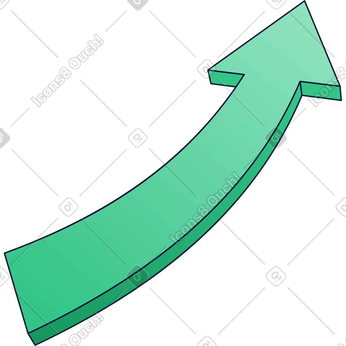 Arrow up illustration in PNG, SVG
