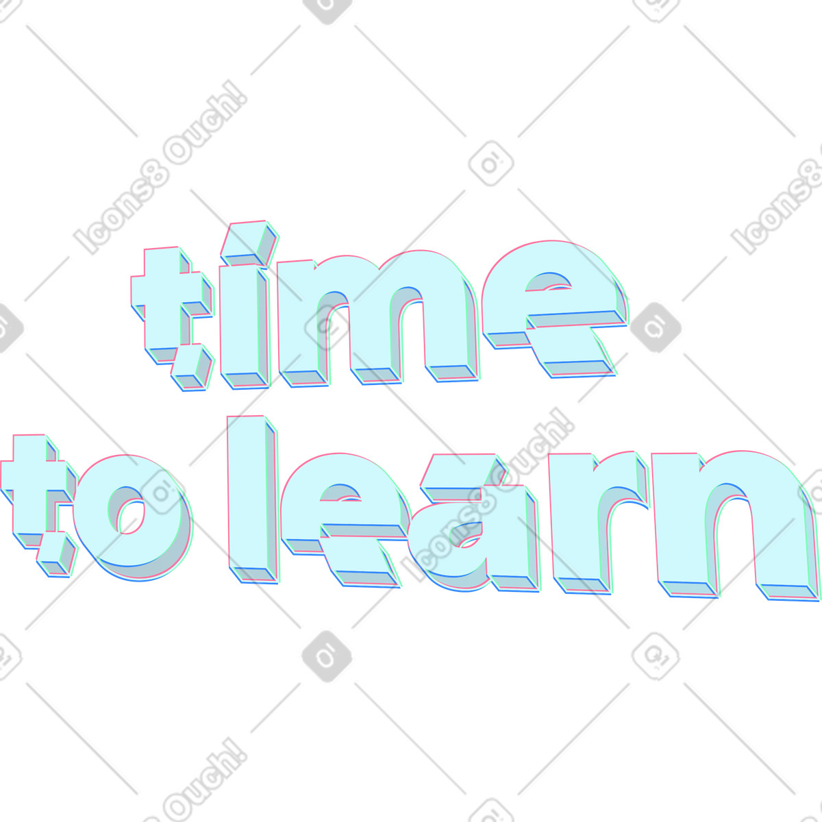 Time to learn illustration education clipart vectors graphics