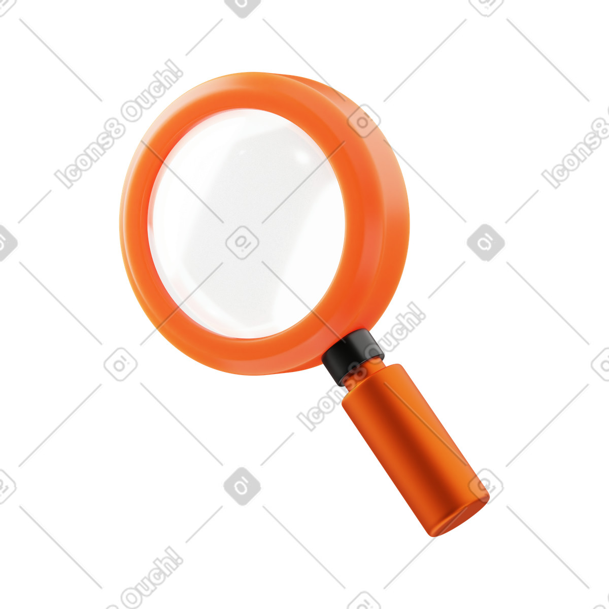 Magnifier illustration in PNG, SVG
