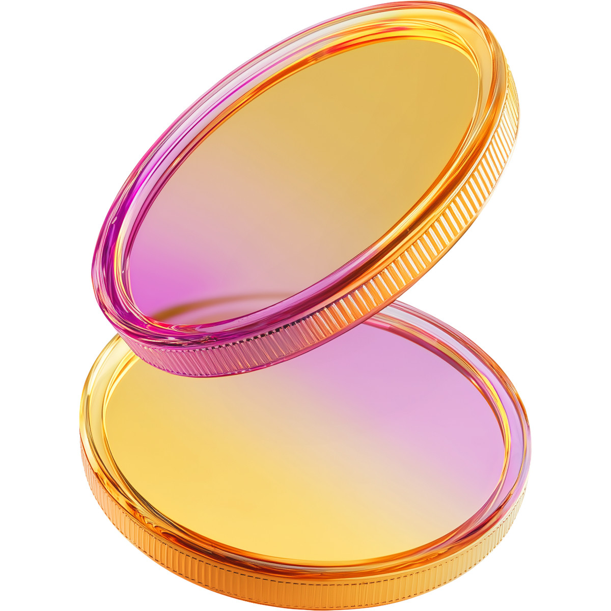 Digital tokens illustration showcasing secure coin design and glass gradient discs clipart PNG SVG GIF