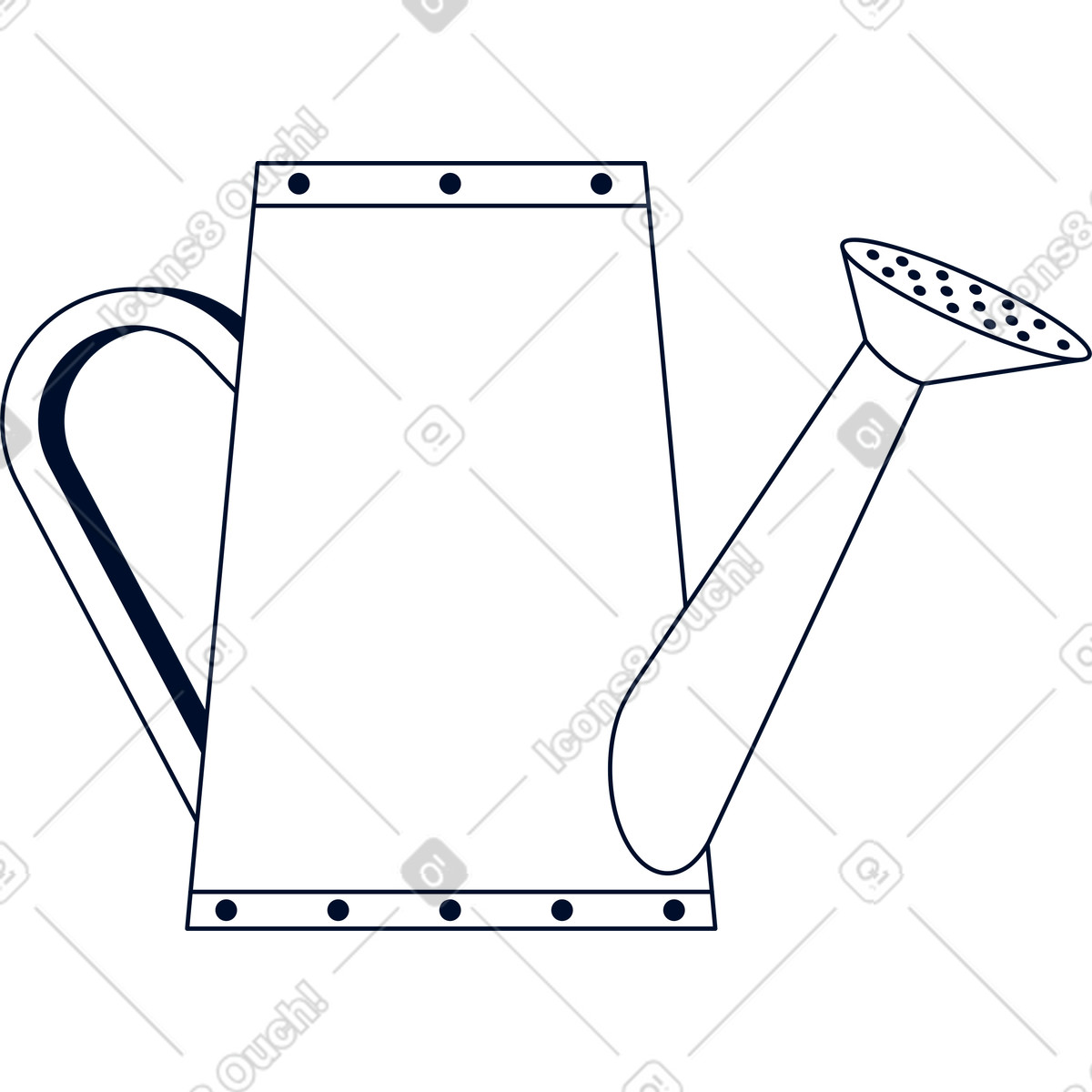 Gießkanne-Illustration im Teal-Stil als Download in PNG, SVG