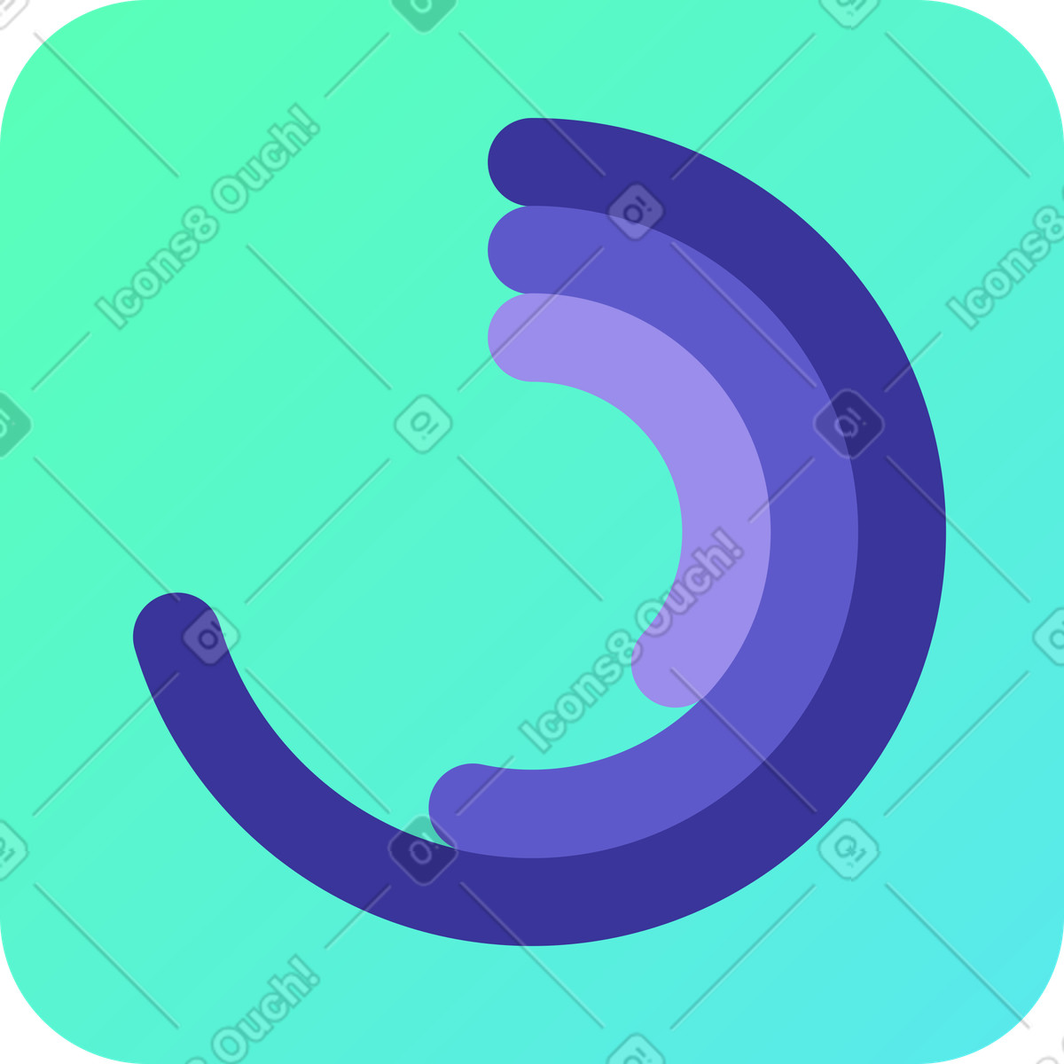 Bright スタイルの 円と正方形の図 のイラストをPNG、SVG形式でダウンロード