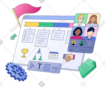 团队讨论项目，项目启动流程 PNG, SVG