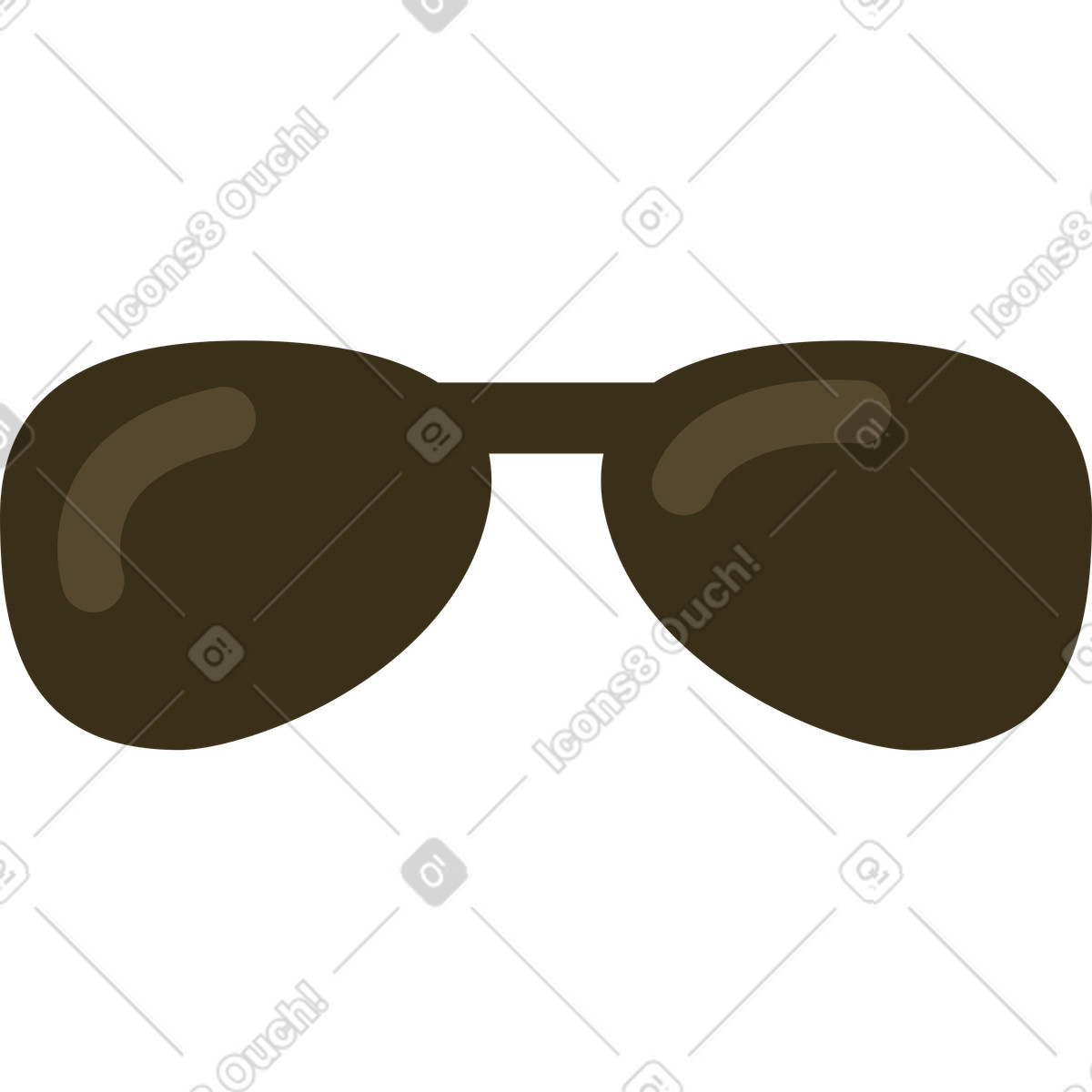 Sonnenbrille-Illustration im Arabica-Stil als Download in PNG, SVG