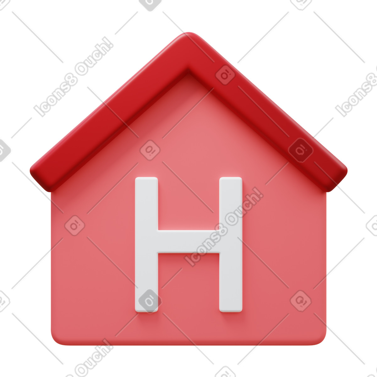 Ilustração de Hospital sign em no estilo 3D Fluency para baixar em PNG, SVG