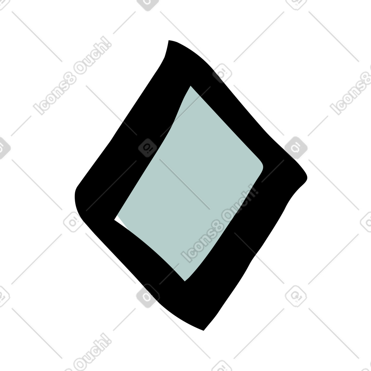 Graue raute-Illustration im Scandi-Stil als Download in PNG, SVG