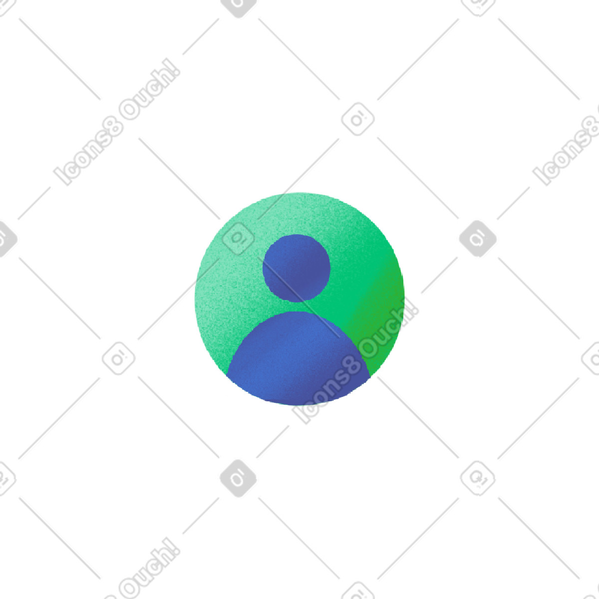 Smart 스타일의 녹색 원 안의 사용자 아이콘 일러스트레이션 PNG, SVG 다운로드