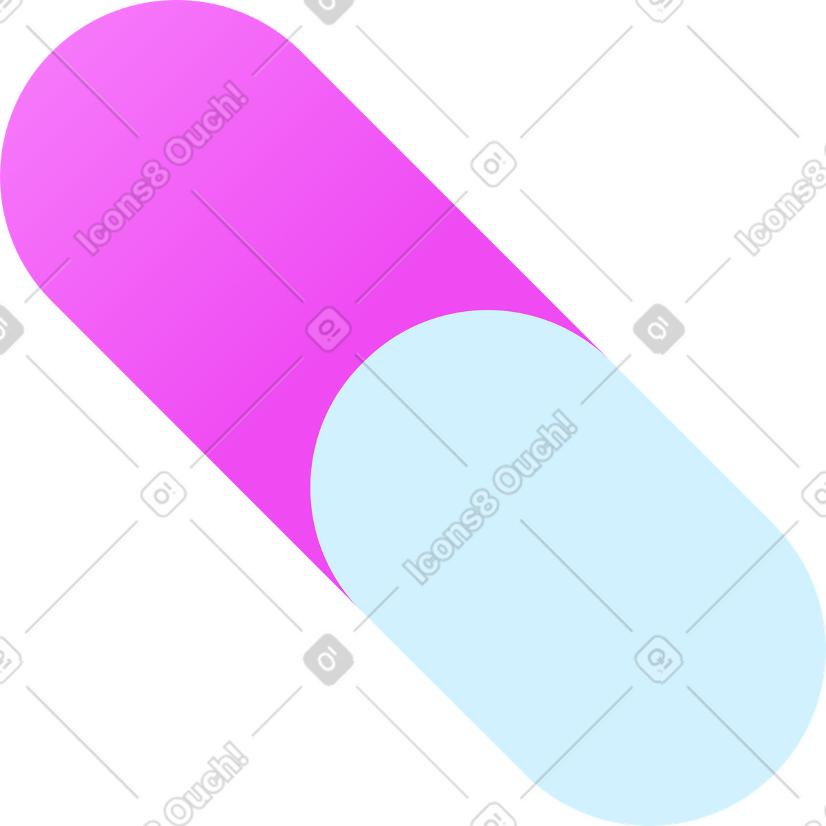 Glossy 스타일의 알약 일러스트레이션 PNG, SVG 다운로드