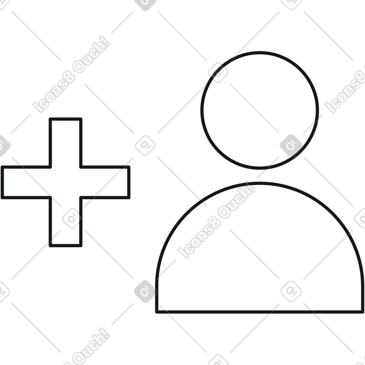 Follow button illustration in Midnight style download in PNG, SVG