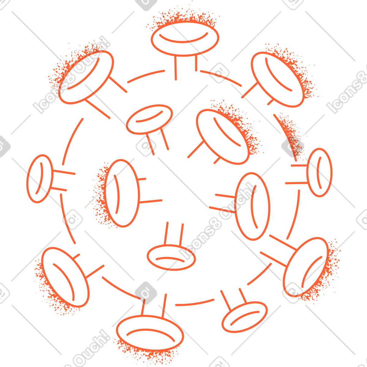 Иллюстрация Вирус в стиле Crayon — скачать в форматах PNG, SVG
