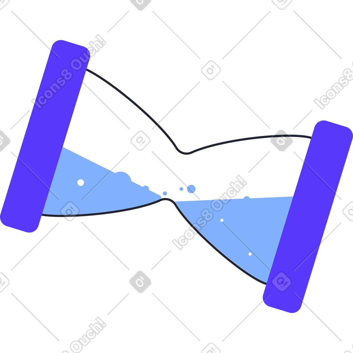 下载 Pablita 风格的 Big blue sandclock 插画，支持 PNG、SVG 格式
