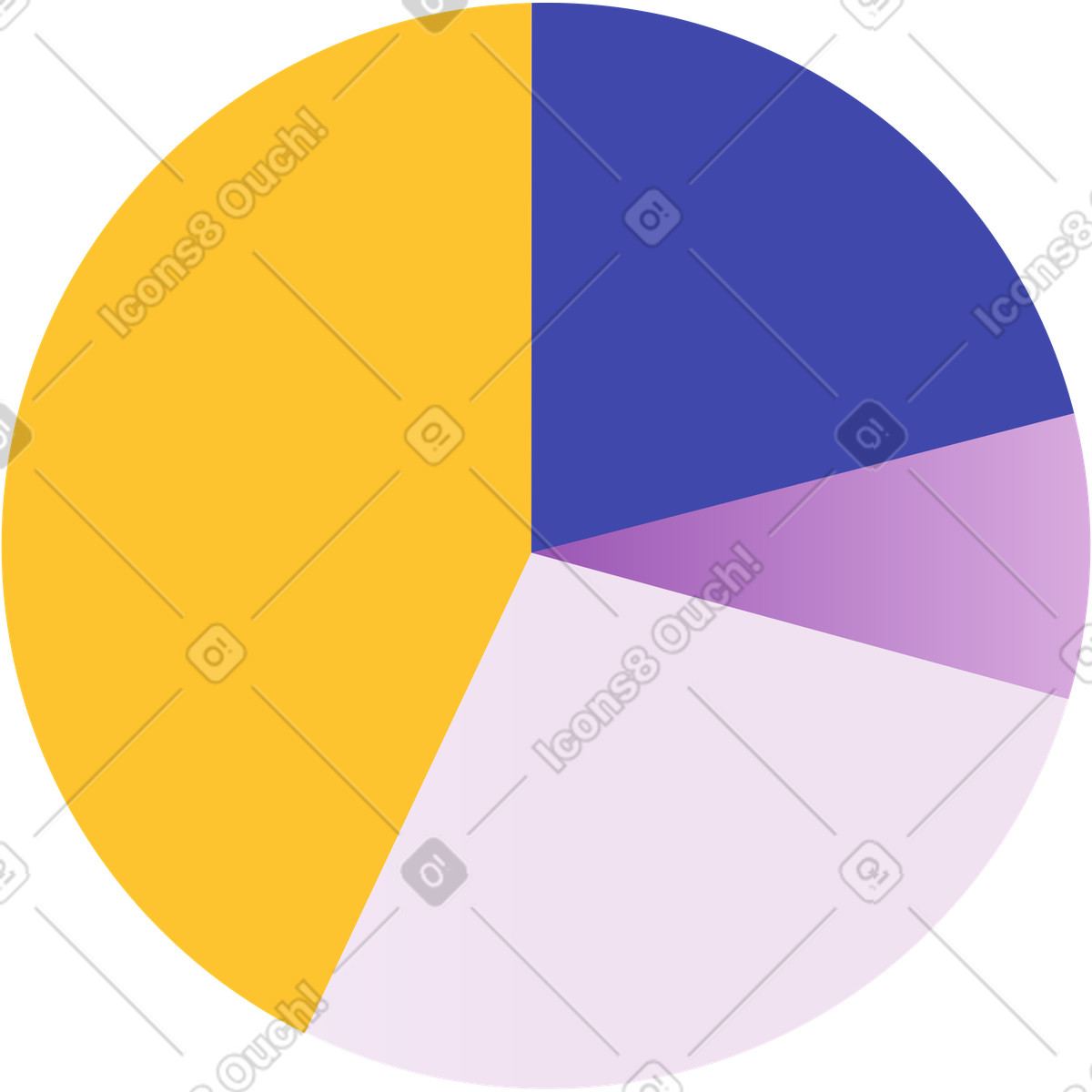 Ilustração de Gráfico em um círculo no estilo Wavy para baixar PNG, SVG